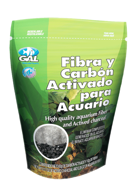 Fibra y Carbon Activado para Acuario