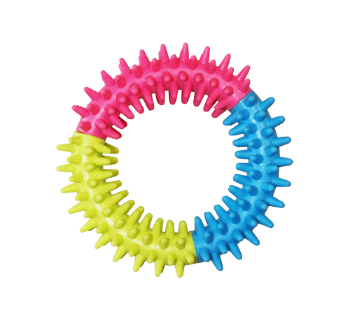 Juguete de Hule Aro Tricolor Fancy Pets
