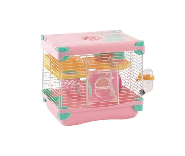 Jaula Plastica P/hamster Sunny Rosa 27.7 X 20.5 X 25 Cms