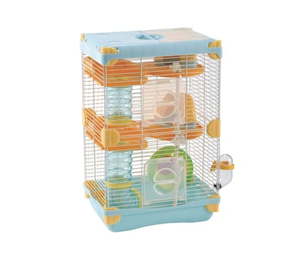 Jaula Plastica P/hamster Sunny Azul 2 Pisos 27.7 X 20.5 X 42.5 Cms