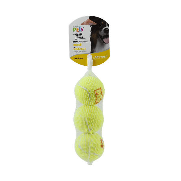 Pelotas de Tenis C/squeaker Ch. 3pza