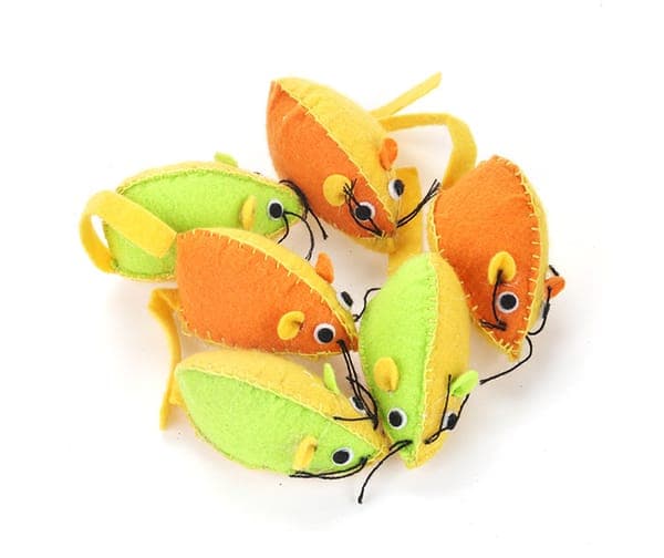 Juguete Raton Bicolor para Gato Pawffy Set Caja 36 Pzs