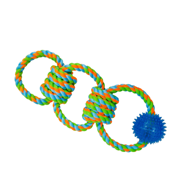 Juguete Ropy Chums Triple Aro C/pelota Picos 18"