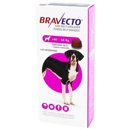 Bravecto- 1400mg 1 Tab (3 Meses) 40-56Kg
