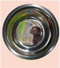 Plato de Acero Inoxidable C/base Antiderrapante 16 z (454grs)