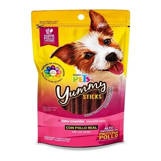 Yummy Sticks Pollo/tocino 5pzas-100grs