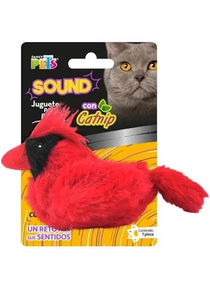 Juguete Cardenal Rojo Sound C/catnip