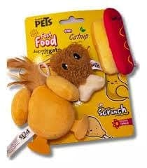 3 Pack Juguete P/gato Comida Rapida