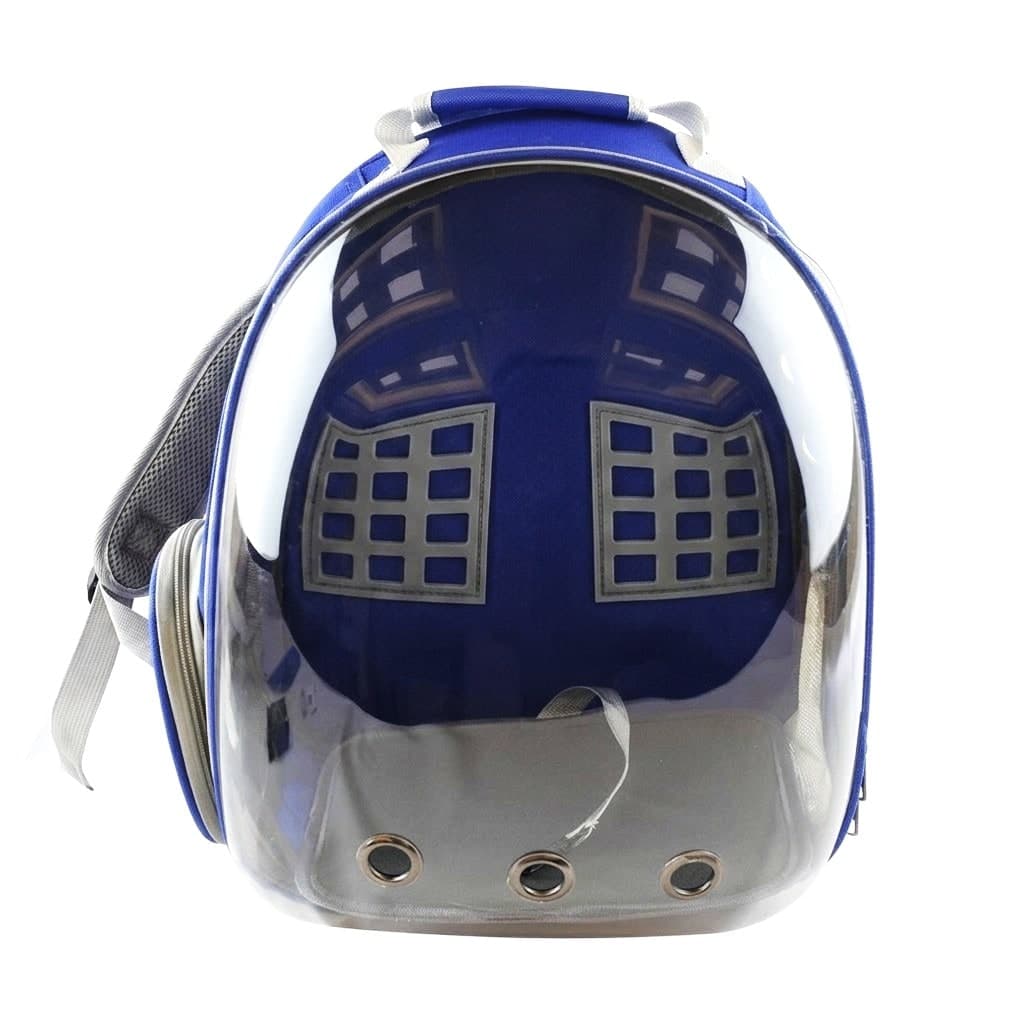 Mochila Transparente P/mascotas Azul