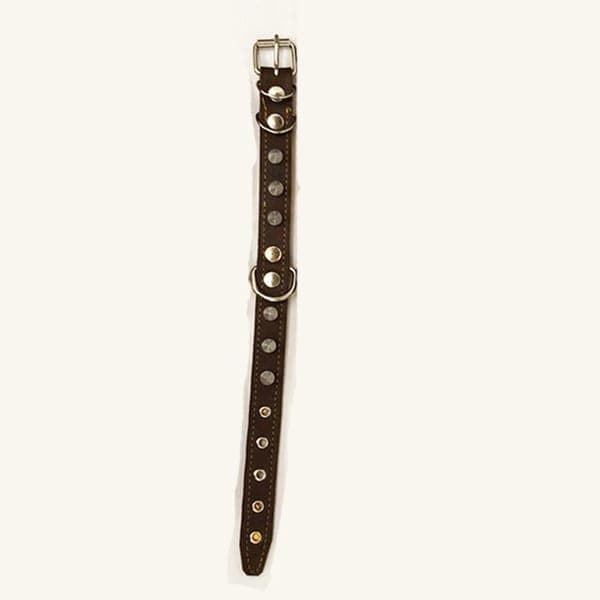 Collar de Piel con Fieltro y Picos Numero 3
