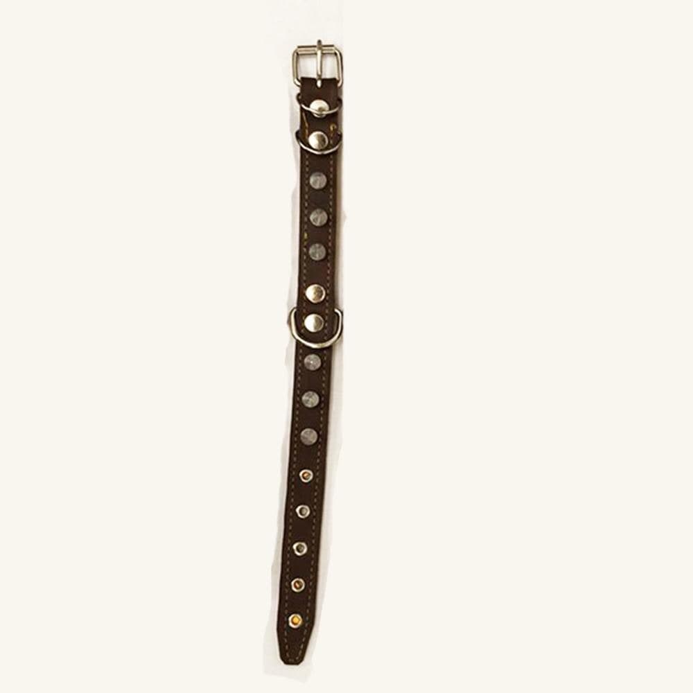 Collar de Piel con Fieltro y Picos Numero 3