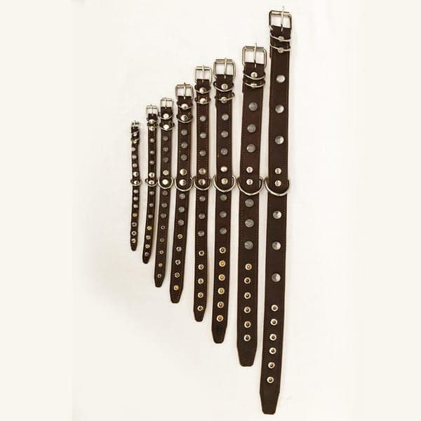 Collar de Piel con Fieltro y Picos Numero 4
