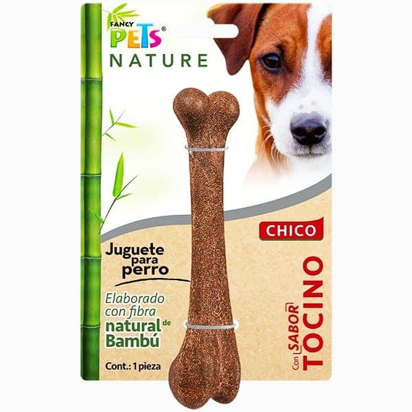Juguete Hueso Ch de Bambu Sabor Tocino Nature