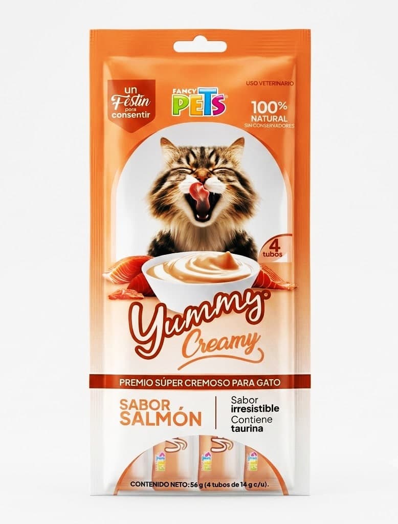 Yummy Creamy P/gato Salmon Paquete (4 Tubos)