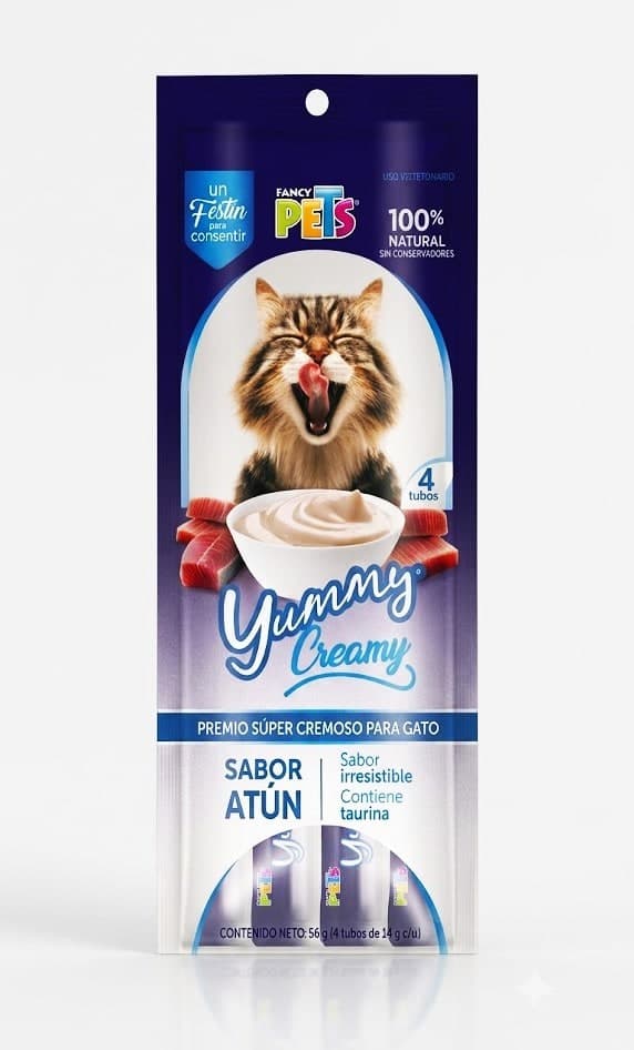 Yummy Creamy P/gato Atun Paquete (4 Tubos)
