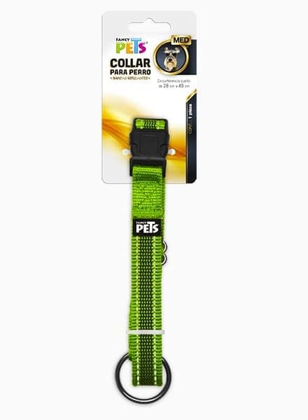 Collar Med C/ultra Grip y Bandas Reflejantes Verde