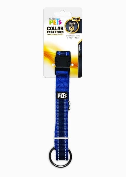 Collar Med C/ultro Grip y Bandas Reflejantes Azul