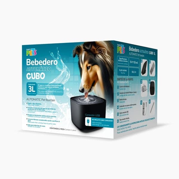Bebedero Fuente de Agua Negro