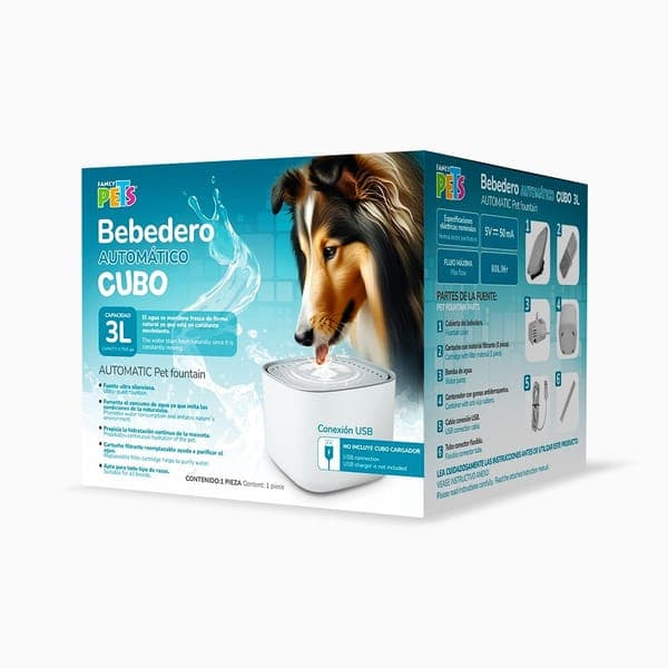 Bebedero Fuente de Agua Blanco 3L