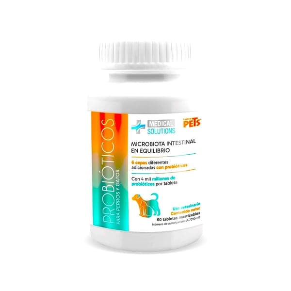 Ms Probioticos Tabletas Masticales P/perros y Gatos 60 Tab