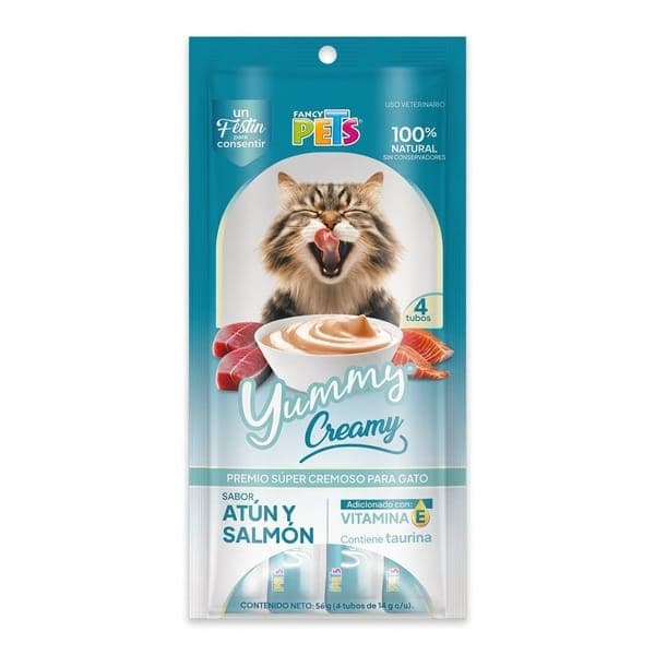 Yummy Creay P/gato Atun y Sallmon 4pzas