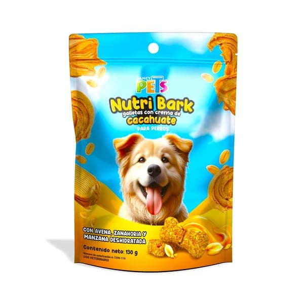 Nutri Bark Galletas C/crema de Cachuate P/perros 130gr