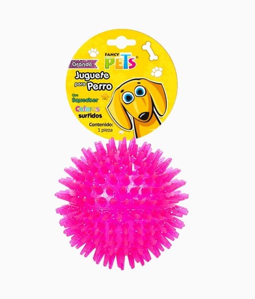 Juguete Pelota Glitter C/squeker Gde Colores Surtidos