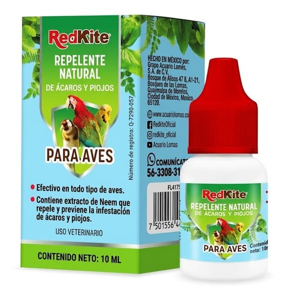 Repelente Natural de Acaros y Piojos P/aves 10ml