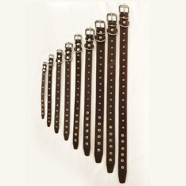 Collar de Piel con Fieltro y Estoperol Numero 8