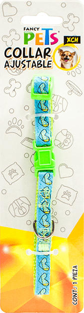 Collar Nylon con Liston Bordado Extra Chico