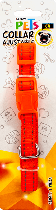 Collar Nylon Bandas Reflejantes Chico