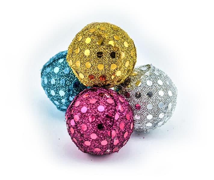 Juguete para Gatos Pawffly 4 Pzs Bolita Brillo Sunny
