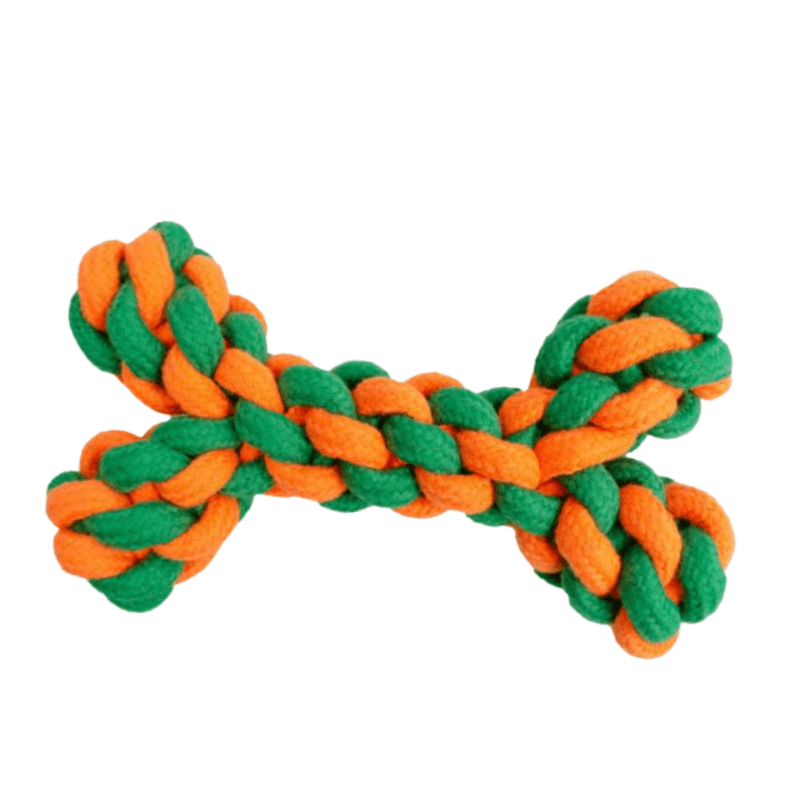 Juguete Rompy Chums Hueso Hilo Trenzado Naranja