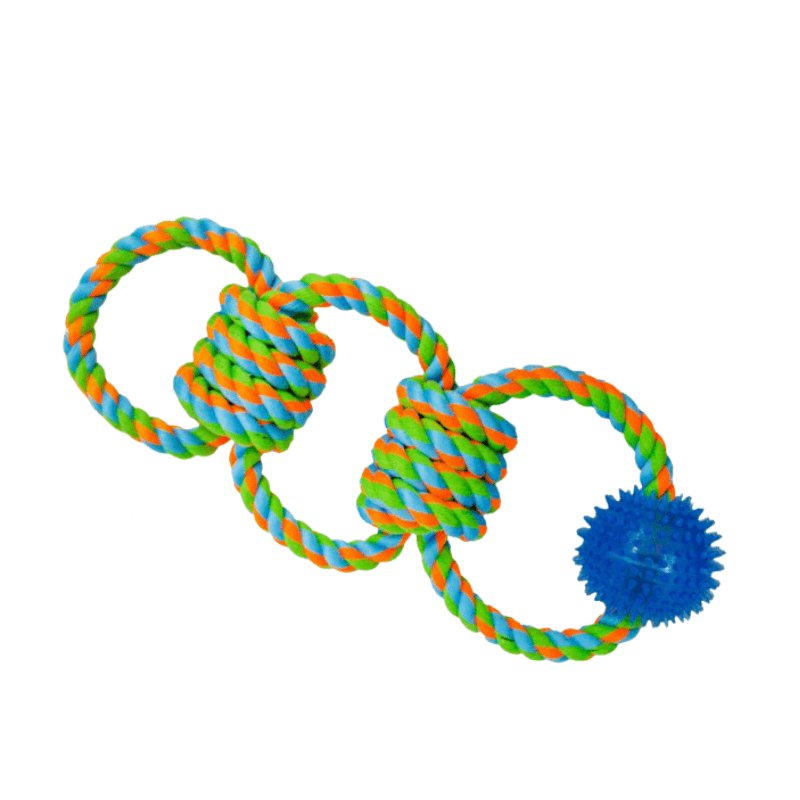 Juguete Ropy Chums Triple Aro C/pelota Picos 18"