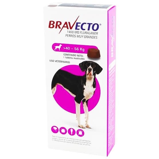 Bravecto- 1400mg 1 Tab (3 Meses) 40-56Kg