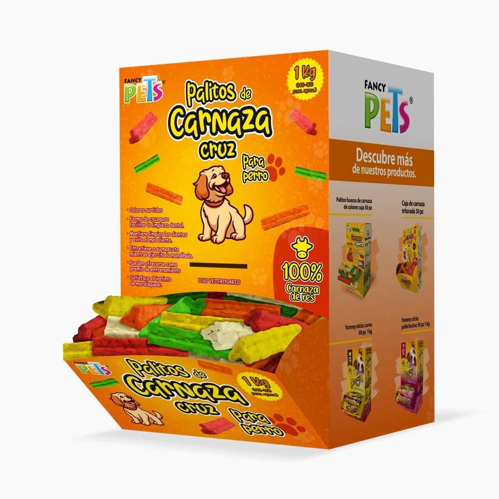 Caja de Palitos de Carnaza Cruz 1Kg