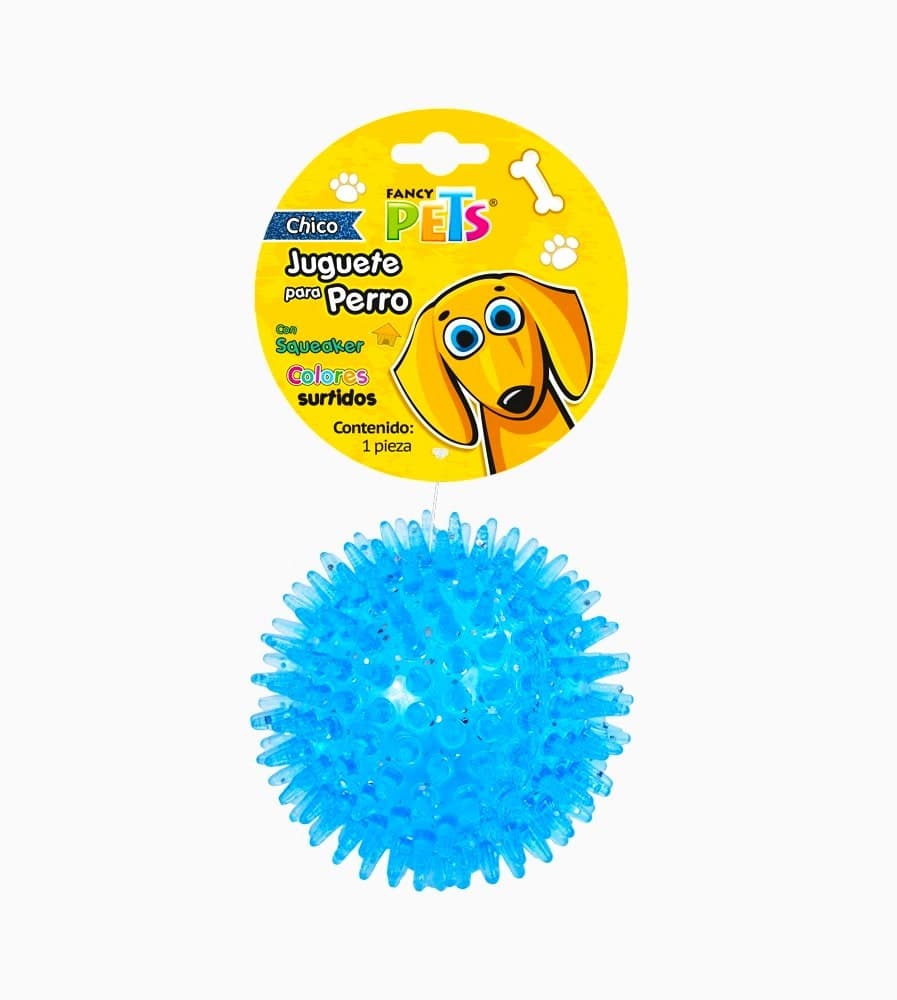 Juguete Pelota Glitter C/squeker Ch Colores Surtidos