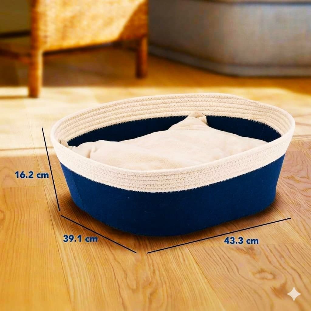 Canasta de Tela P/mascota Azul Navy
