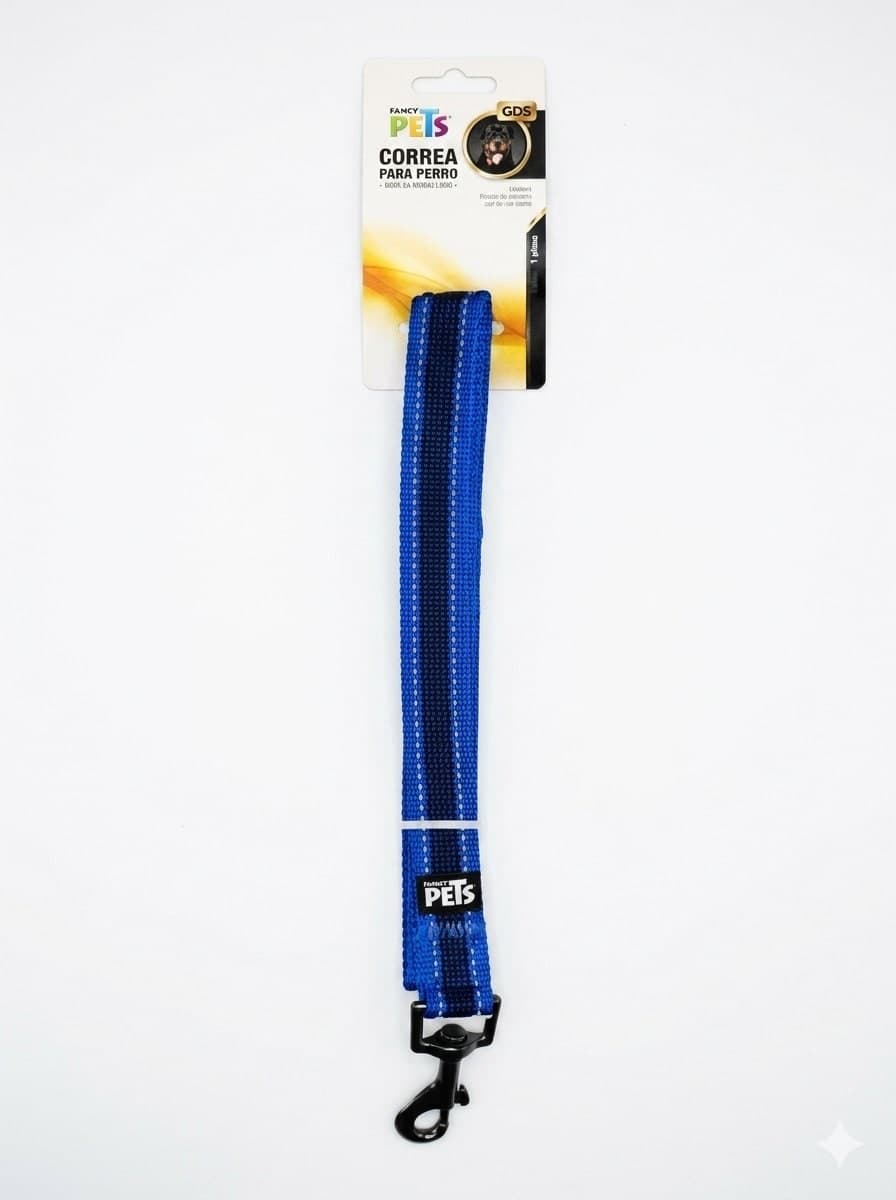 Correa Xch/ultra Grip y Bandas Reflejantes Azul